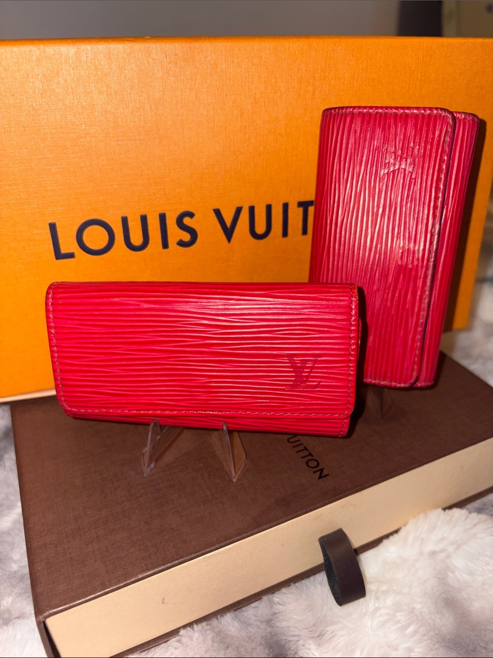Louis Vuitton Red Epi Leather Key Case (Sold Separately)
